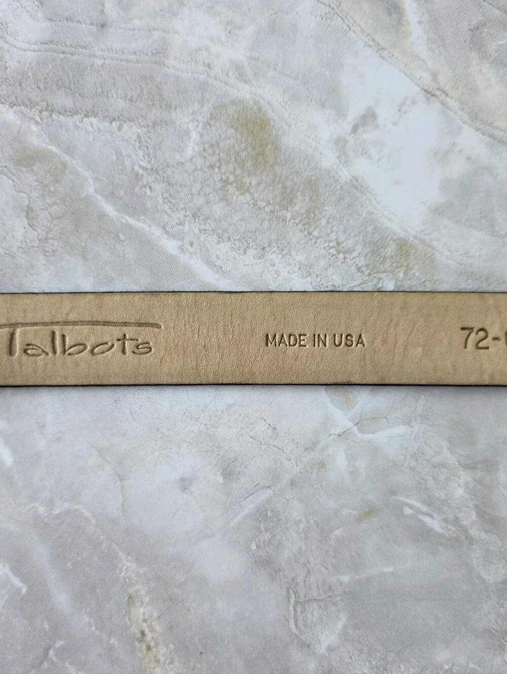 Talbots Italian Calfskin Leather Belt S Croc Embossed Gold Buckle Old Money